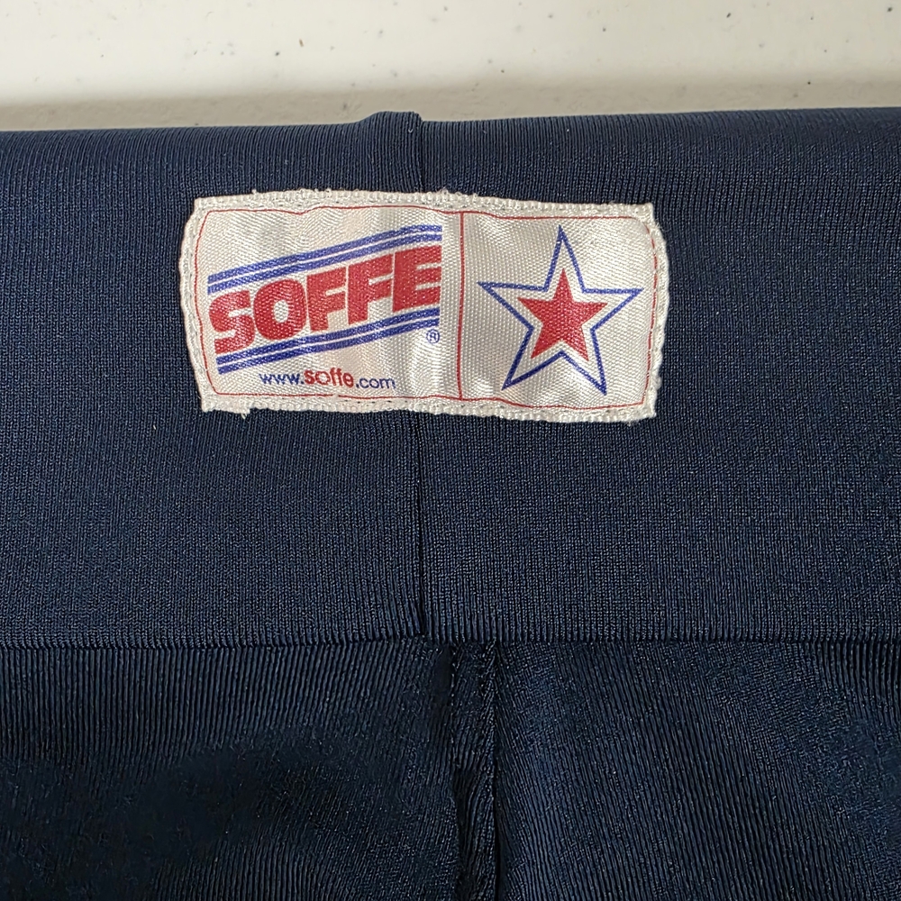 💙✨🦋 SOFFE NWOT Y2K Navy Foldover Waist Flare Yoga Pants Low Rise Lounge MED - Picture 2 of 5